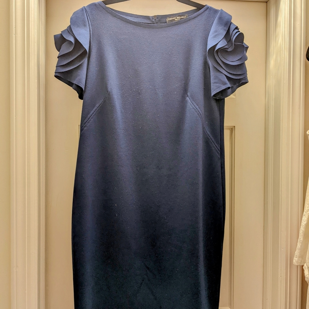 PIETRO BRUNELLI DESIGNER MATERNITY DRESS - Navy